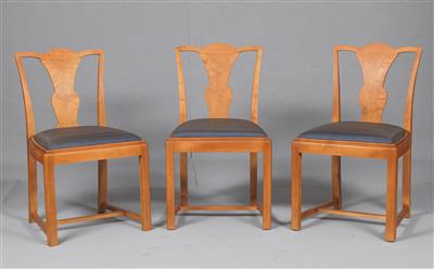 Satz von drei Stühlen, Entwurf Karl Bertsch (1873-1933) - Furniture