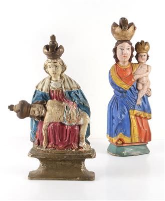 1 Gnadenmadonna, 1 Gnadenpieta - Antiques and art