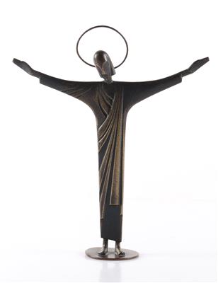 Jesusfigur / Christusfigur, Werkstätten Hagenauer, Wien, - Kunst, Antiquitäten, Möbel und Technik