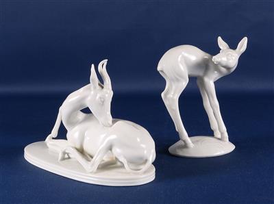 2 Tierfiguren, wiener Porzellanmanufaktur Augarten - Kunst, Antiquitäten, Möbel und Technik