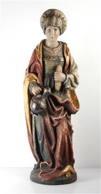 Sakrale Skulptur, "Heilige Elisabeth", in gotisierender Stilform - Arte e antiquariato