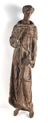 Reliefskulptur "Heiliger Franz von Assisi", - Umění a starožitnosti