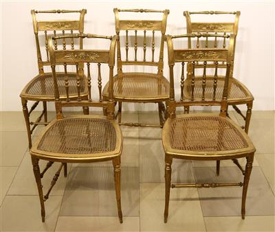 5 dekorative, neoklassizistisch Sessel - Kunst, Antiquitäten, Möbel und Technik