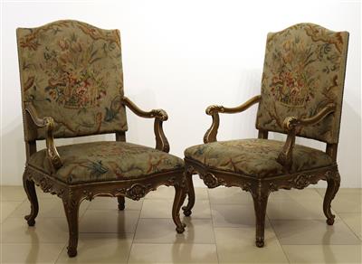 Paar Armsessel im franz. Louis XV Stil - Umění a starožitnosti