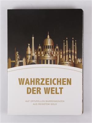 11 Münzen in Barrenform "Wahrzeichen der Welt" - Stříbro, umění, starožitnosti, nábytek