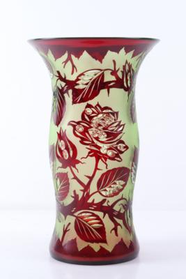 Große Vase mit Rosendekor - Kunst, Antiquitäten, Möbel und Technik