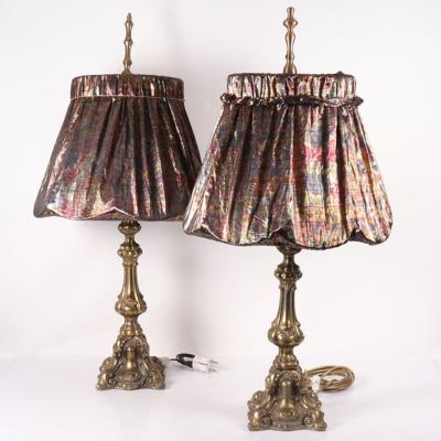 Paar Tischlampen in Form von Kerzenleuchtern - Antiques and art