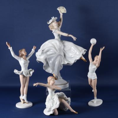 Konvolut von 4 jungen Damen aus deutschem Porzellan Marke "Wallendorf" - Kunst, Antiquitäten, Möbel und Technik