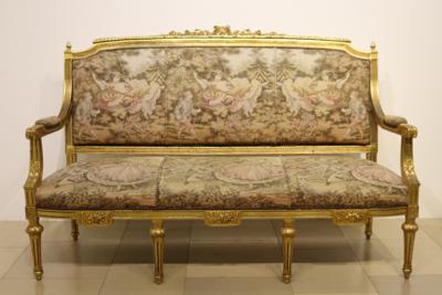 Dekorative Salonsitzbank im franz. Louis XVI-Stil - Umění, starožitnosti, nábytek a technika