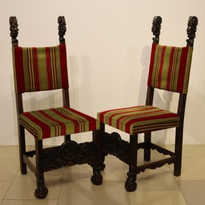 Paar Sessel im oberitalienischen Renaissancestil - Kunst, Antiquitäten, Möbel und Technik