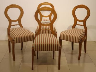 4 provinzielle Biedermeier Sessel - Kunst, Antiquitäten, Möbel und Technik