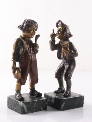 2 Bronzefiguren "Max  &  Moritz" - Kunst, Antiquitäten, Möbel und Technik