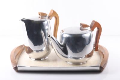 Kaffee- u. Teekannne auf Tablett, "Newmaid", England - Kunst, Antiquitäten, Möbel und Technik