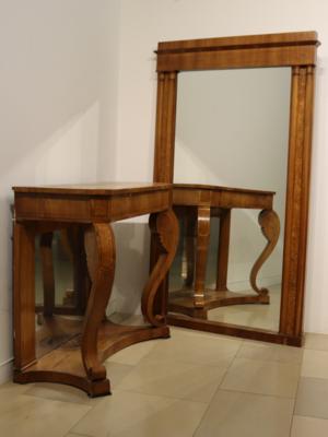 Große Biedermeier Spiegelaufsatzkonsole - Art, antiques, furniture and technology