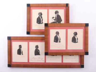 Kovolut von 8 Schatten- bzw. Silhouettenportraits aus der Mitte des 19. Jhs. - Arte, antiquariato, mobili e tecnologia