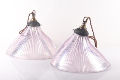 2 Deckenlampen "Holophane" - Umění, starožitnosti, nábytek a technika
