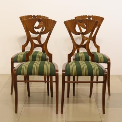 Satz von 4 Biedermeier Sessel - Kunst, Antiquitäten, Möbel und Technik