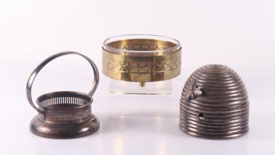 1 Honigbehälter, 1 Schale, 1 Teil (3) - Art, antiques, furniture and technology
