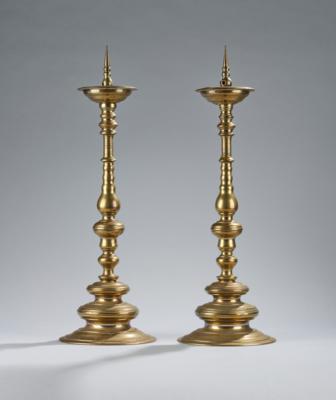 Paar barocke Kerzenleuchter, - Art, antiques, furniture and technology