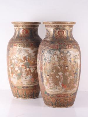 Paar große Satsuma Keramikvasen - Kunst, Antiquitäten, Möbel und Technik