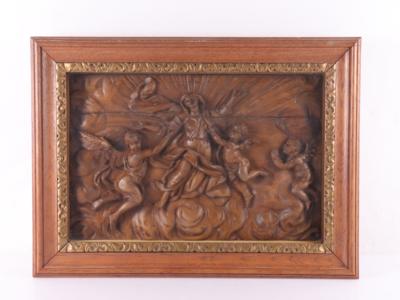 Sakrale Relieftafel "Maria Himmelfahrt" - Kunst, Antiquitäten, Möbel und Technik