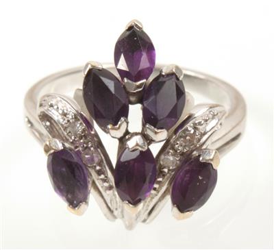 Amethyst Diamant Damenring - Schmuck - OSTER SPECIAL