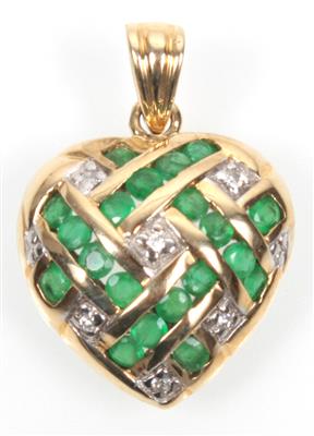 Smaragd Herzanhänger - Jewellery