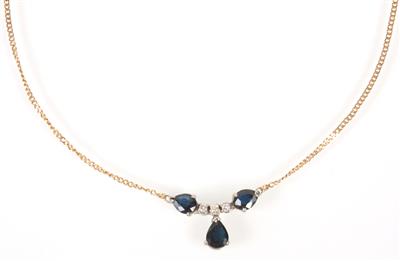 Brillant Saphir Collier - Klenoty