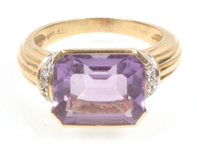 Amethyst Brillant Damenring - Weihnachtsauktion Schmuck