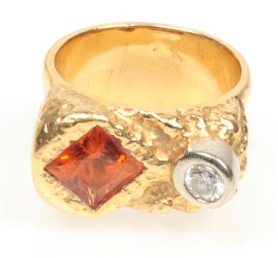 Brillant Granat Ring - Christmas auction - Jewellery