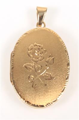 Medaillon "Rose mit Knospe" - Schmuck