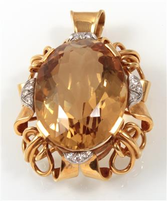 Citrin Diamantanhänger - Jewellery