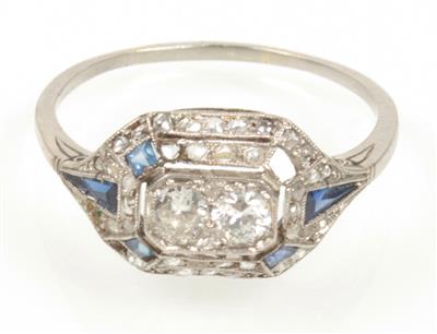 Brillant Diamant Saphir Damen ring - Klenoty