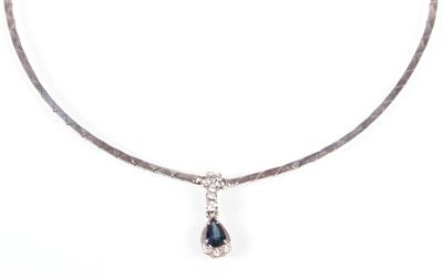 Brillant Saphir Collier - Schmuck