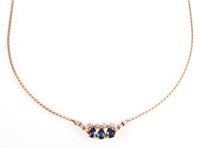 Brillant Saphir Collier - Klenoty