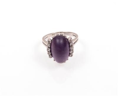 Diamant-Amethyst-Ring - Schmuck