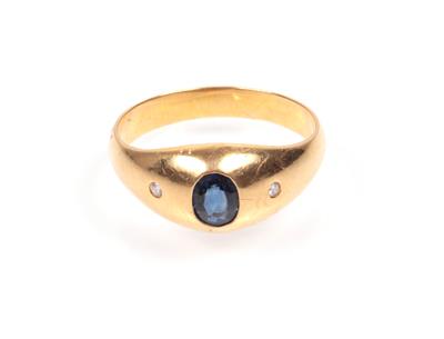 Saphir Brillant Ring - Schmuck