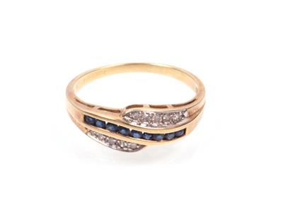 Saphir Diamant Damenring - Schmuck