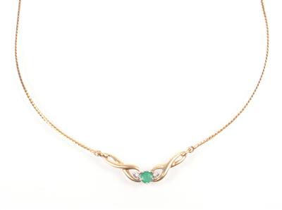 Smaragd Diamant Collier - Gioielli