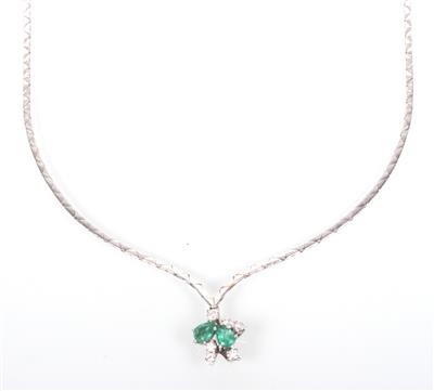 Smaragd Brillant Collier - Klenoty