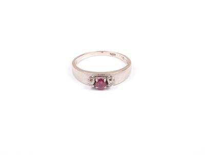 Rubin Diamant Damenring - Schmuck Onlineauktion