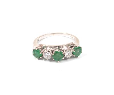 Smaragd Brillant Damenring - Jewellery