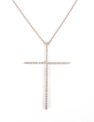 Brillant Collier "Kreuz" - Christmas auction - Jewellery