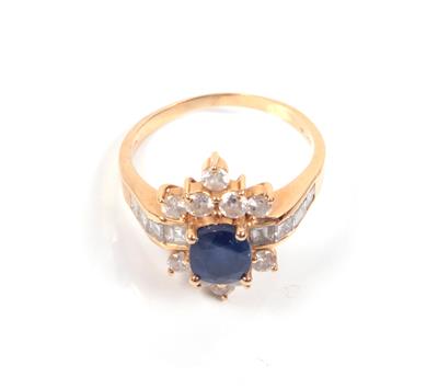 Brillant Diamant Saphir Damenring - Christmas auction - Jewellery