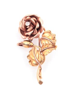 Brillant Brosche "Rose" - Jewellery