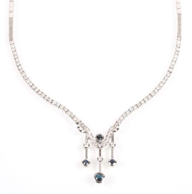 Saphir Brillant Collier - SALE: ONLINE-Auktion Schmuck und Uhren