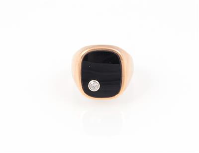 Onyx Brillant Herrenring - Jewellery