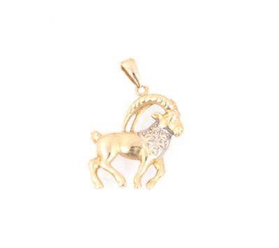 Diamant Anhänger "Steinbock" - Schmuck und Uhren online auction