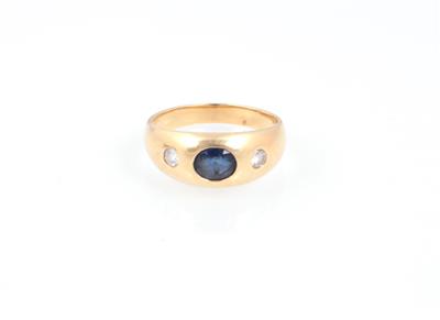 Saphir Brillant Ring - Schmuck und Uhren