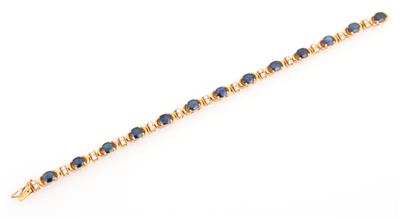 Saphir-Brillantarmkette zus. ca. 9,80 ct - Schmuck und Uhren